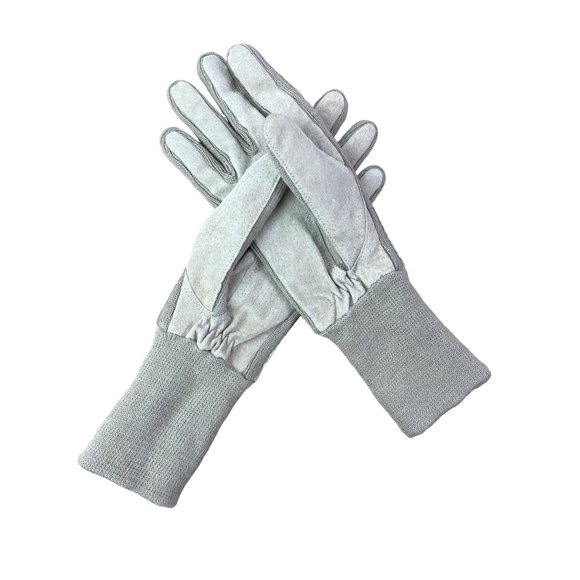 Vintage Aris Suede Gloves Neutral Sand Color - Picture 4 of 7